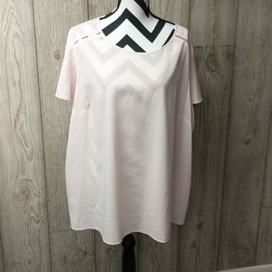 Lane bryant plus size light pink blouse